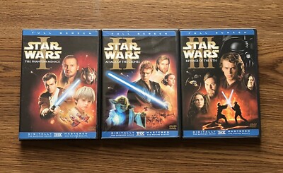 Star Wars Prequel Trilogy Episode 1-3, 6-DVD Complete Widescreen Set 1 2 3