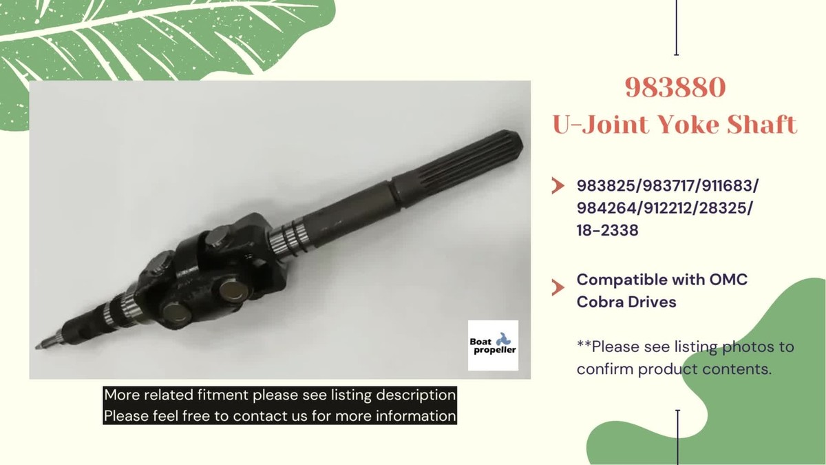 U-Joint Yoke Shaft 983880 983825 983717 18-2338 28325 For OMC