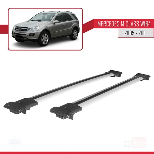 Pour Mercedes M Class (W164) 2005-2011 Barres de Toit Railing Porte-Bagages d... - Foto 3 di 9