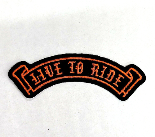 Patch Dos Motard FIOFO BIKER 13 69 - 13x13 Pouces, Brodé "Live To Ride", à Coudre Ou Coller