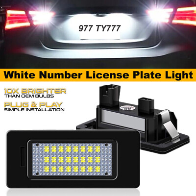 6500K LED License Plate Tag Light For Audi A1 A6 A7 VW Volkswagen Jetta Passat