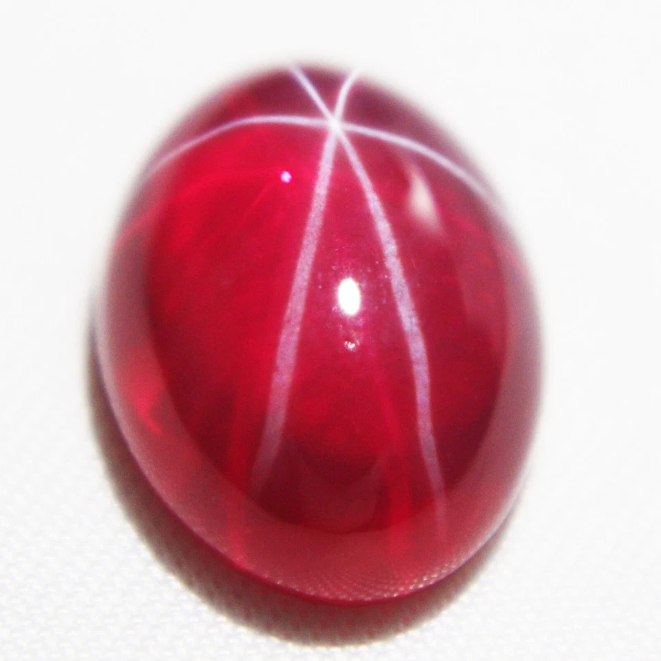 12+ Ct 6 Rays Star Ruby Cabochon Certified Loose Gemstone 14x10 mm - Image 3 of 4