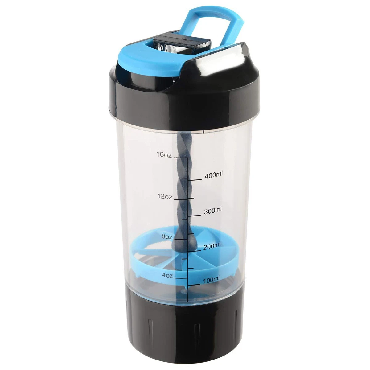 Leak Proof, Easy to Carry Gym Cyclone Protein Shaker Bottle for Gym 500ml  Blue