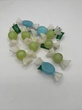 Set/10 3" Kurt Adler Glitter Wrapped Gumball Candy Ornament Sweet Christmas