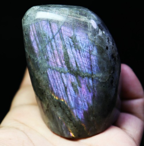 Bonita piedra cristal cuarzo espectrolita destello arco iris pulido natural - Imagen 4 de 12