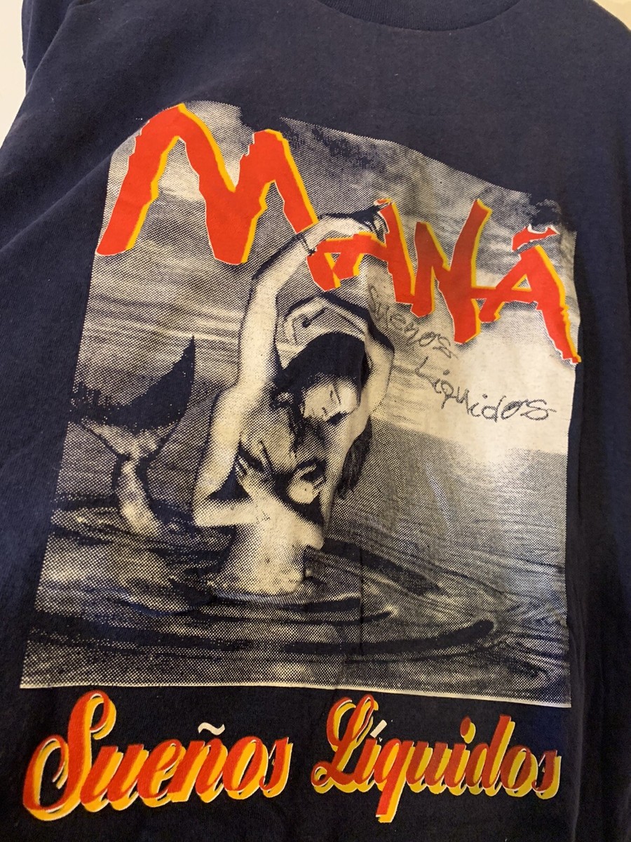 Rare Vintage MANA 98 Suenos Liquados Tour Blue T-Shirt Sz L