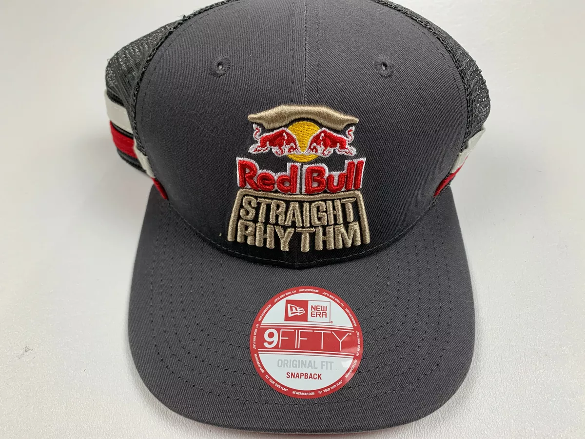 Red Bull Straight Rhythm Snapback Hat Cap Trucker Mesh New Era