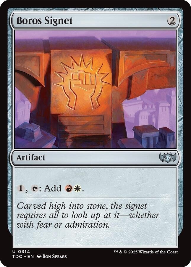 NM Boros Signet, MTG, Tarkir Dragonstorm, Magic the Gathering, 314