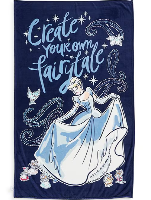 VERA BRADLEY DISNEY CINDERELLA PLUSH THROW BLANKET:NWT CINDERELLA PAISLEY