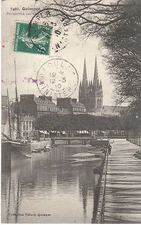 CPA QUIMPER PERSPECTIVE DES QUAIS