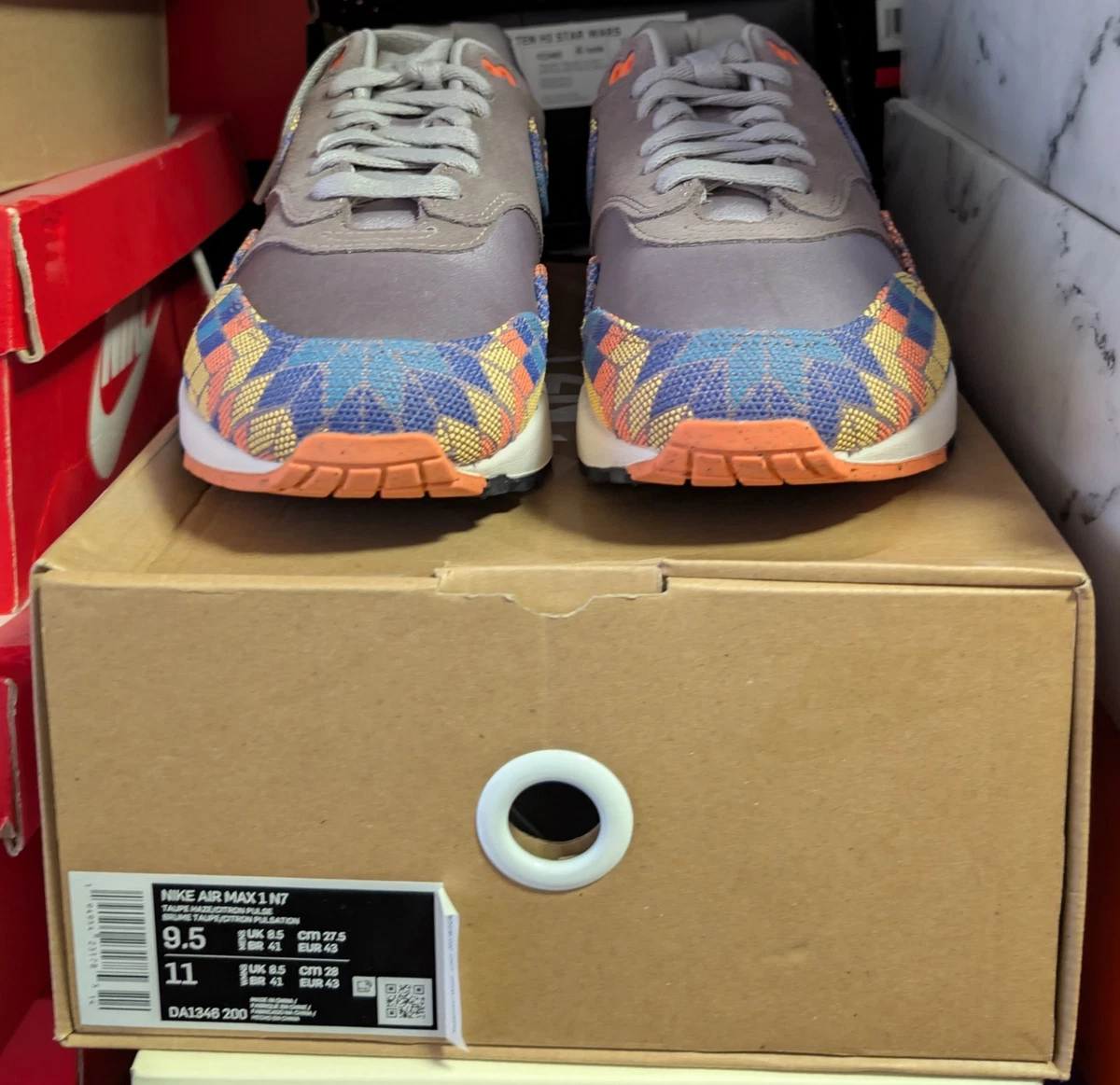 Nike Air Max 1 N7 Taupe Haze Citron Pulse Shoes Men’s 11.5 US DA1346-200 Nike Air Max 1 N7 Taupe Haze/Light Orewood Brown/Atomic  main image 2