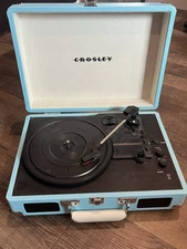 Crosley Cruiser Deluxe Portable 3 Speed Bluetooth Record Player Cr8005e-bh