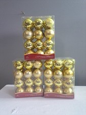 72 Gold Shatter Proof Christmas Ornaments