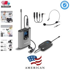 Wireless Headset Lavalier Microphone System Wireless Lapel Mic Best for iPhon...