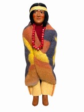 Vintage Skookum Bully Good Native American Indian Male Doll 9.5" Excellent 