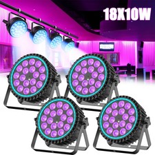 4x 180W LED PAR Lights RGBW Stage Light DMX512 DJ Disco Party Club Show w/Strip