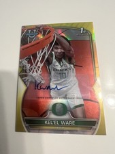 2022-23 Bowman U Chrome Prospect Autos Yellow Refractor Kel'el Ware /75