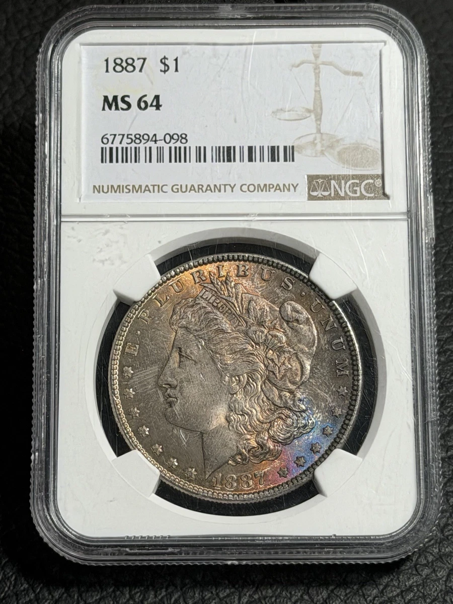 NGC 1887 Year Grade MS 64 Morgan US Dollars (1878-1921) for sale