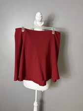 Women s Old Navy Red Skirt Flare Vertical Seam Details And Back Zipper Size 12