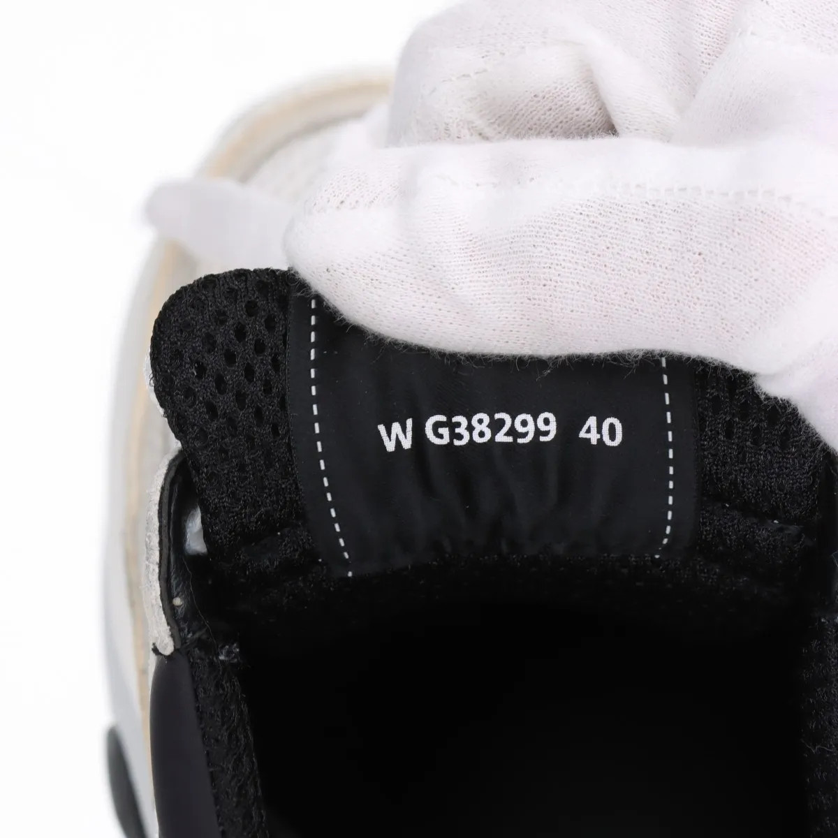 Chanel Coco Mark Leather x fabric Sneakers 40 Unisex White x black G38299 Mesh thumbnail 10