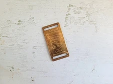 Vintage Brass General Motors Key Service Tag Fob Lisse Netherlands GM Service