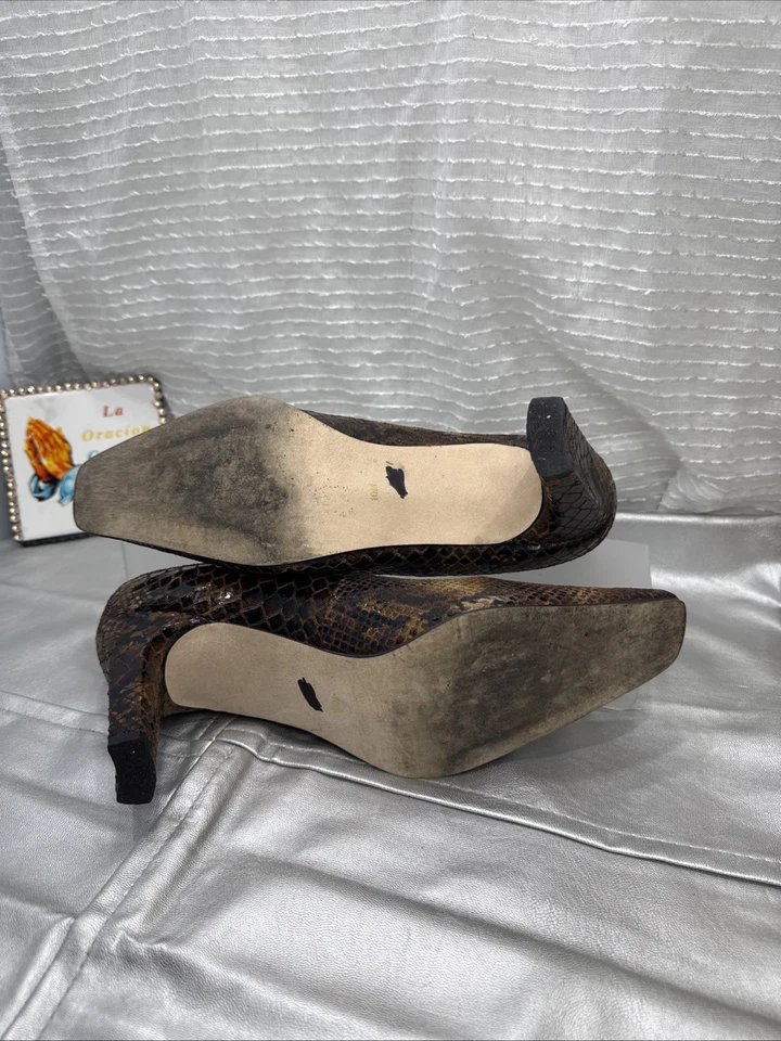 (R5) Ann marino vintage snakeskin pump size 10 M - Image 4 of 4