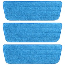 3 Pack Microfiber Reusable Mop Pads Wet/Dry Floor Cleaning Refill Mop Pads Spray