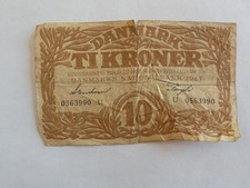 Denmark (P31n) 10 Kroner 1943  HG10