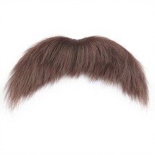 DIY Self Adhesive Fake Mustache Beard Material Novelty free size, Brown