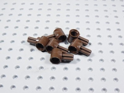 LEGO Lot of 6 Dark Brown Axle & Pin Connector Technic AR
