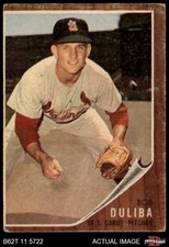 1962 Topps #149 Bob Duliba Normal Tint Cardinals COMMON VARIATION 1 - POOR