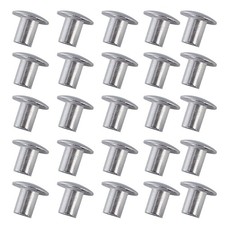 200 Pcs Flat Aluminum Alloy Semi Tubular Rivets Tone for Mechanical Use
