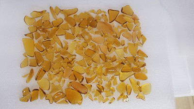 Polished Broken Glass Pieces * Ambers * 1lb * PG681-9