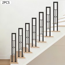 2Pcs U-shaped Stair Handrails Indoor & Outdoor Step Hand Rail  Safety Railing