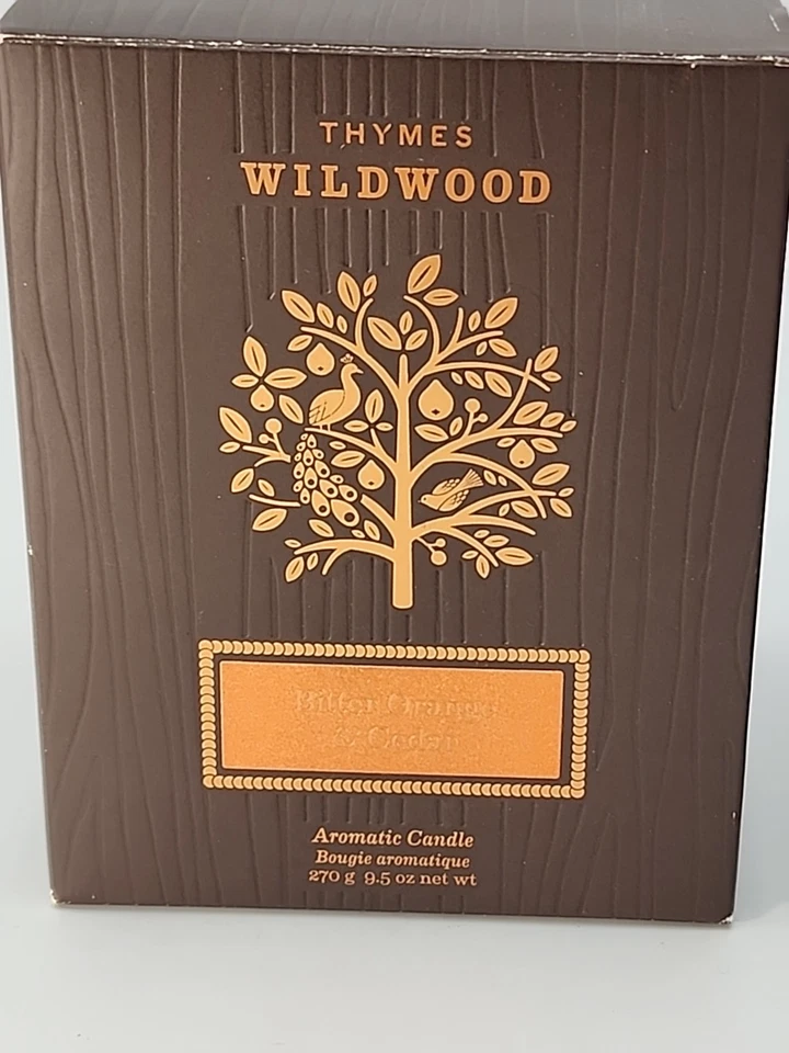 THYMES WILDWOOD Bitter Orange & Cedar Aromatic CANDLE - 9.5 oz - Image 4 of 4