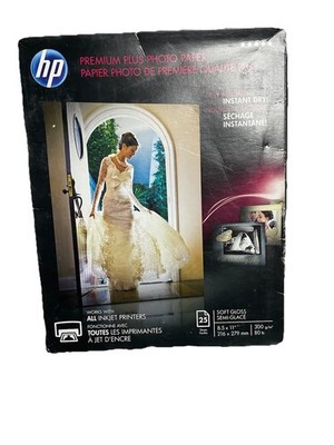 HP Premium Plus Soft-gloss Photo Paper-25 Sheets | Letter | 8.5 x 11 in | CR671A