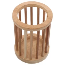 Bamboo Cutlery Tube Utensil Holder Cooking Crocks Organizer Countertop