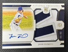 2021 Panini National Treasures Rookie Material Signatures Josh Fleming /49 #213