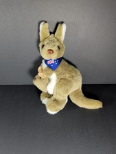 Natives Sydney Australia kangaroo and joey baby plush 11" tall