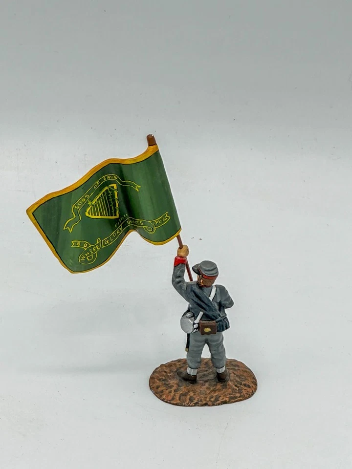 FIGURAS FRONTLINE A.C.C.6. GUERRA CIVIL 10º Tennessee Irish Regt Bearer & Officer - Imagem 3 de 4