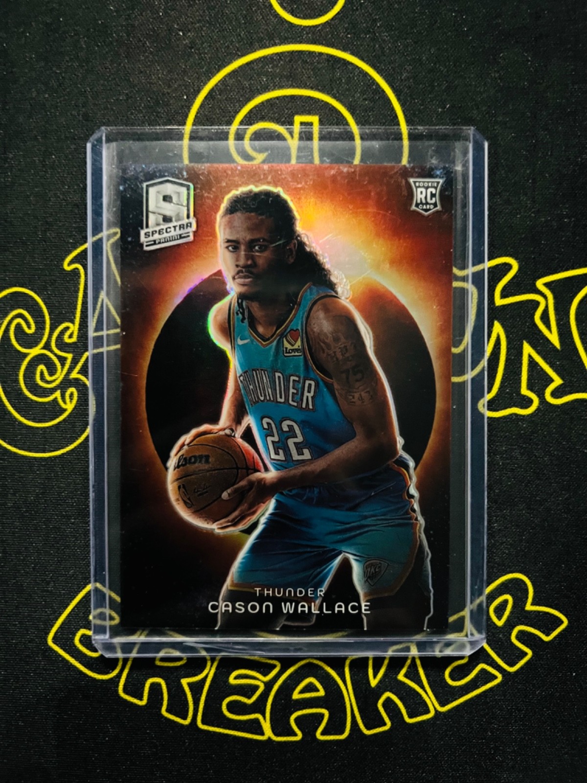 2023-24 PANINI SPECTRA - CASON WALLACE - ROOKIE - SOLAR ECLIPSE - SSP - CASE HIT