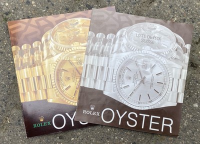 PRÄSENTATIONSHEFT UHR ROLEX OYSTER VON 1991 + PREISLISTE 1989 @ ROLEX WATCH