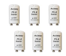 6pack FS-2 Fluorescent Starter with Condenser for 4Watts - 22Watt Preheat L...