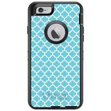OtterBox Defender for iPhone / Samsung Galaxy - Lt Blue White Moroccan Lattice