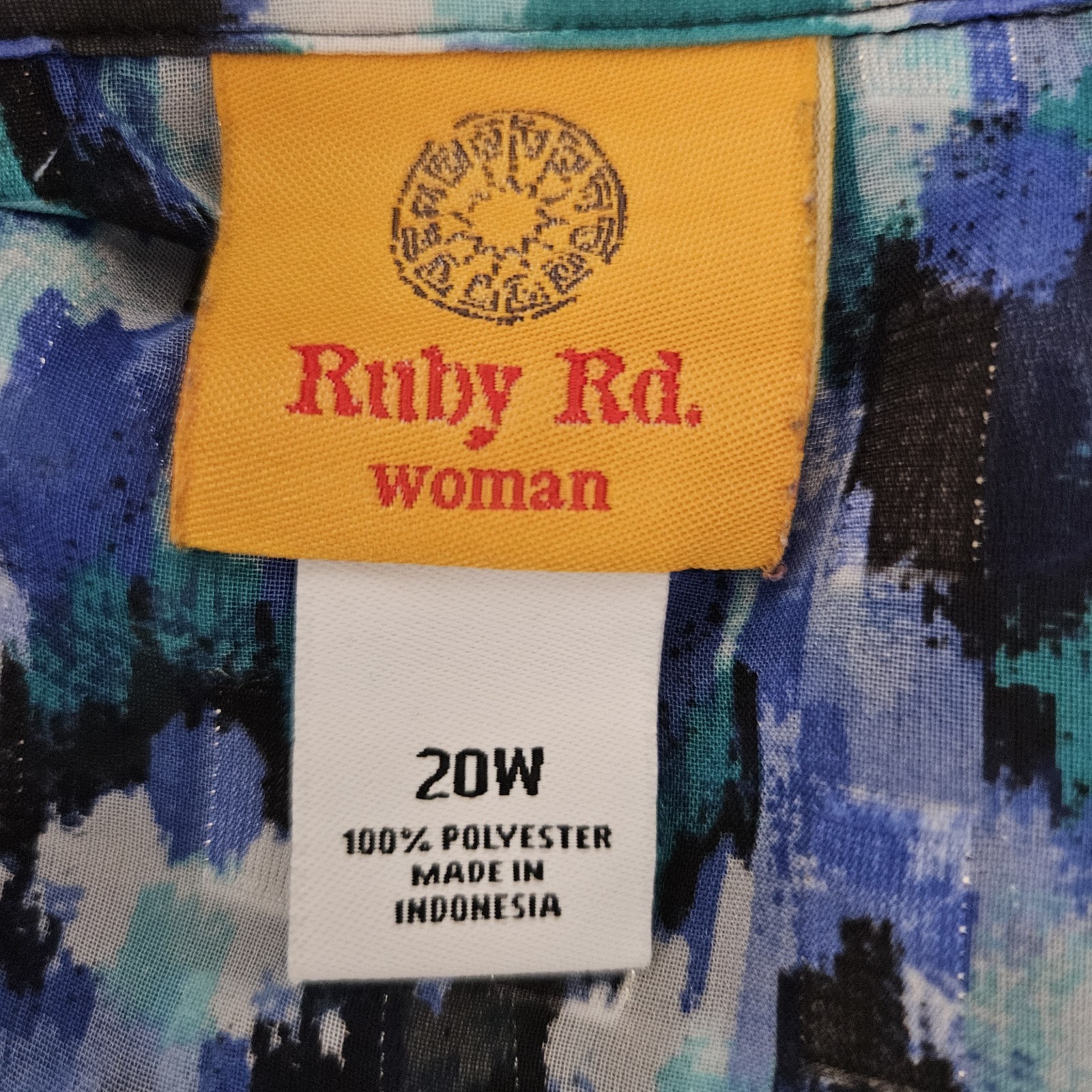 Ruby Rd. Brushstroke Chiffon Button Down Semi She… - image 9