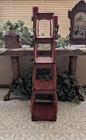 Vintage 38" Unique Shelf Stand Wood 5 Tier Farmhouse Cottagecore Rustic Decor — photo 4