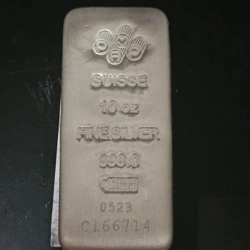 PAMP 10 oz Silver Bar - PAMP Suisse Serialized 999.0 Fine