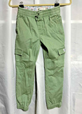 Levi s Girls Green Cargo Jogger Pants Size 10 Elastic Waist Pockets Casual