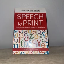 Speech to Print:Language Essentials for teachers(Paperback) Like New 