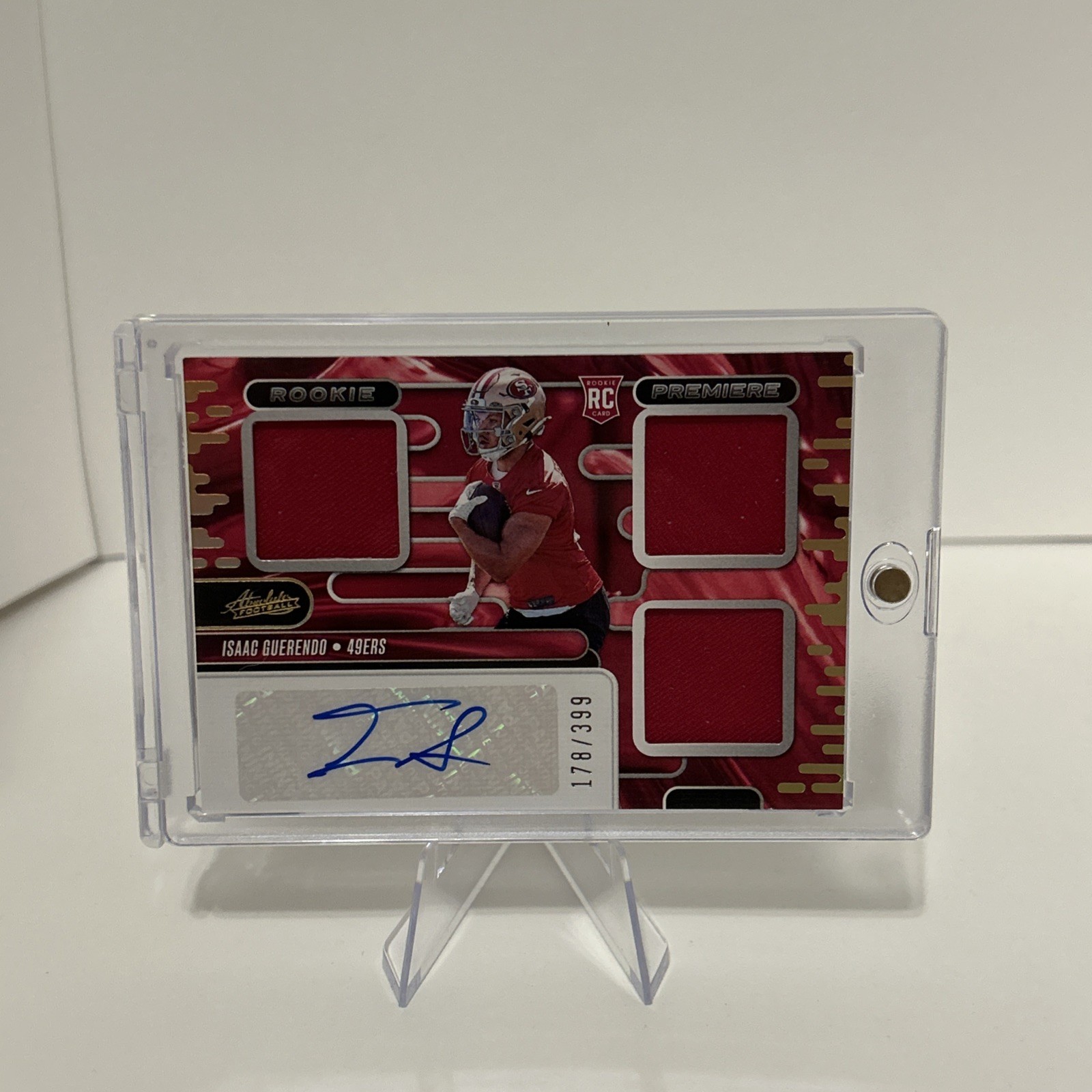Isaac Guerendo Panini Absolute Rookie Premiere Materials Autographs #RPMIGO Base
